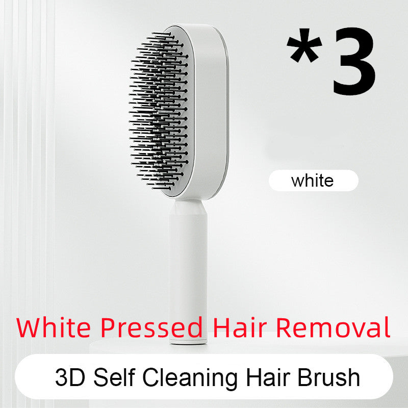 Self Cleaning Hair Brush with Massage Scalp Comb Anti-Static effect Hairbrush