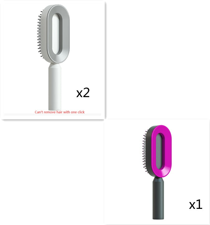 Self Cleaning Hair Brush with Massage Scalp Comb Anti-Static effect Hairbrush