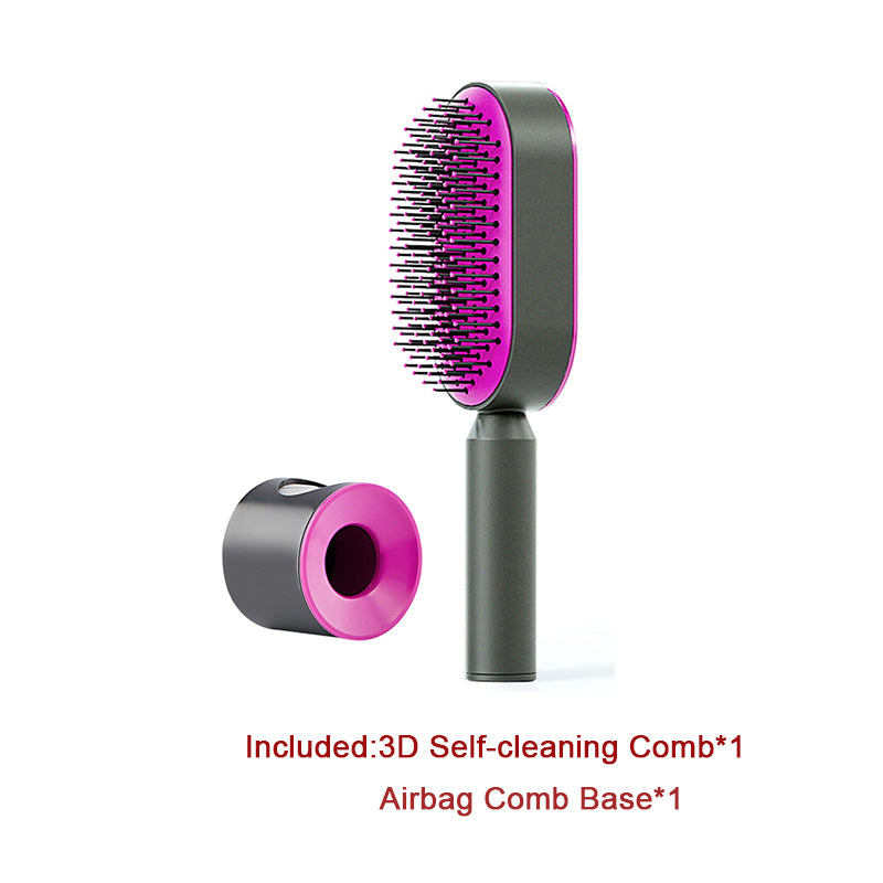 Self Cleaning Hair Brush with Massage Scalp Comb Anti-Static effect Hairbrush