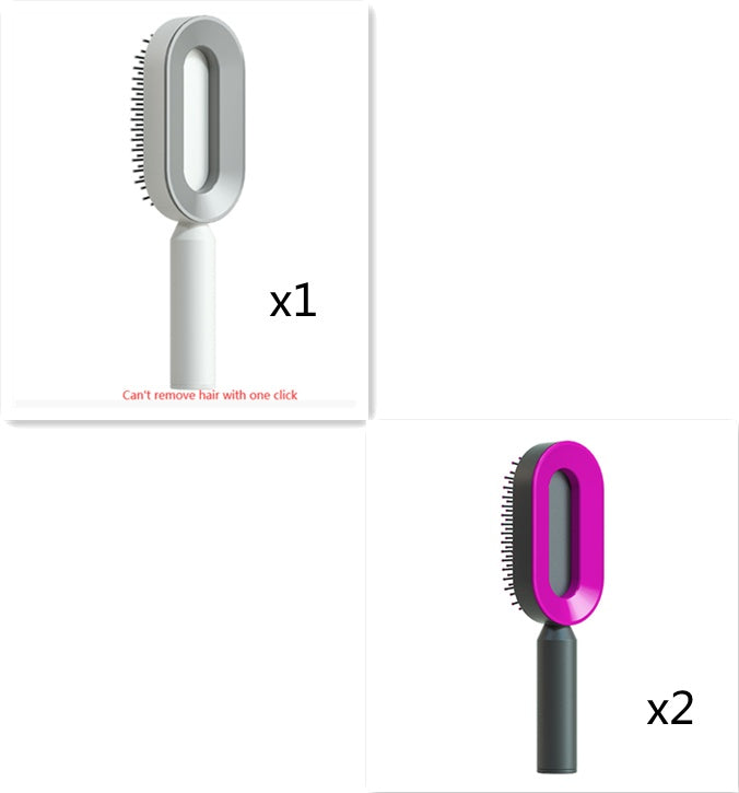Self Cleaning Hair Brush with Massage Scalp Comb Anti-Static effect Hairbrush