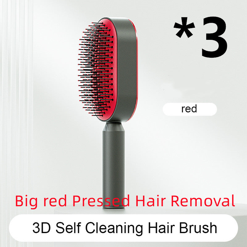 Self Cleaning Hair Brush with Massage Scalp Comb Anti-Static effect Hairbrush