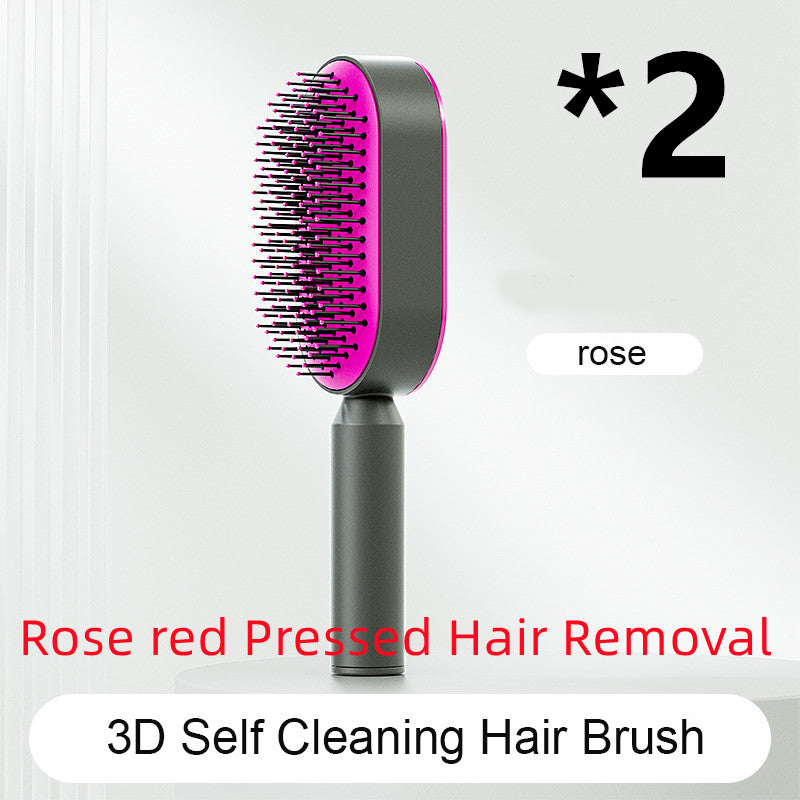 Self Cleaning Hair Brush with Massage Scalp Comb Anti-Static effect Hairbrush