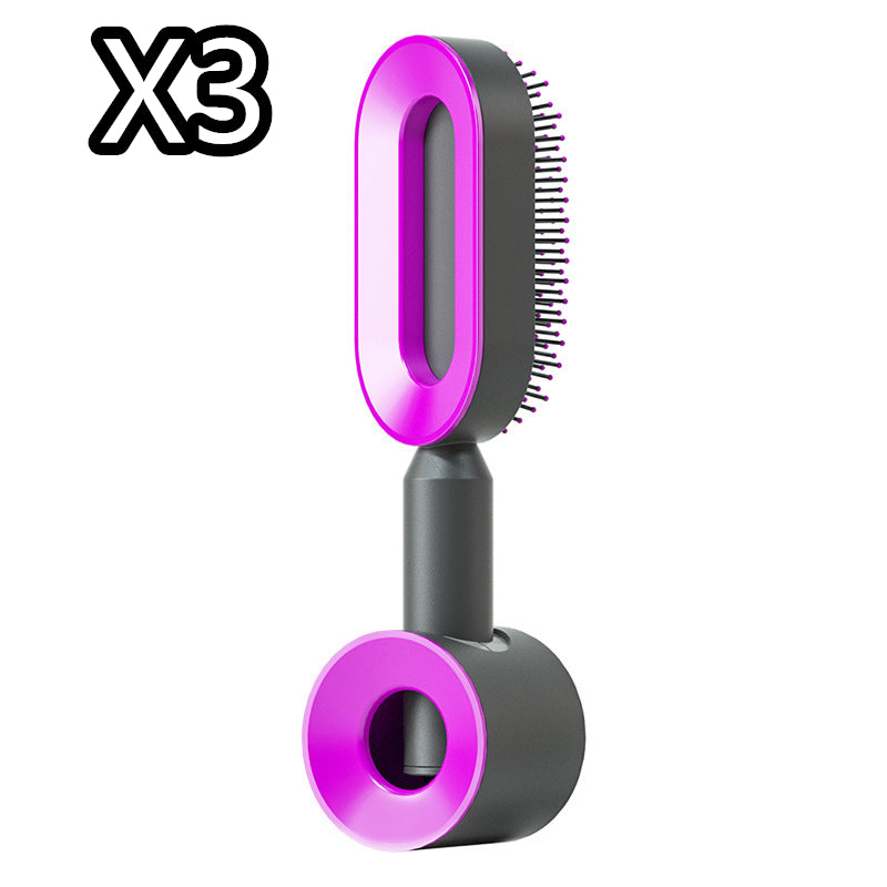 Self Cleaning Hair Brush with Massage Scalp Comb Anti-Static effect Hairbrush