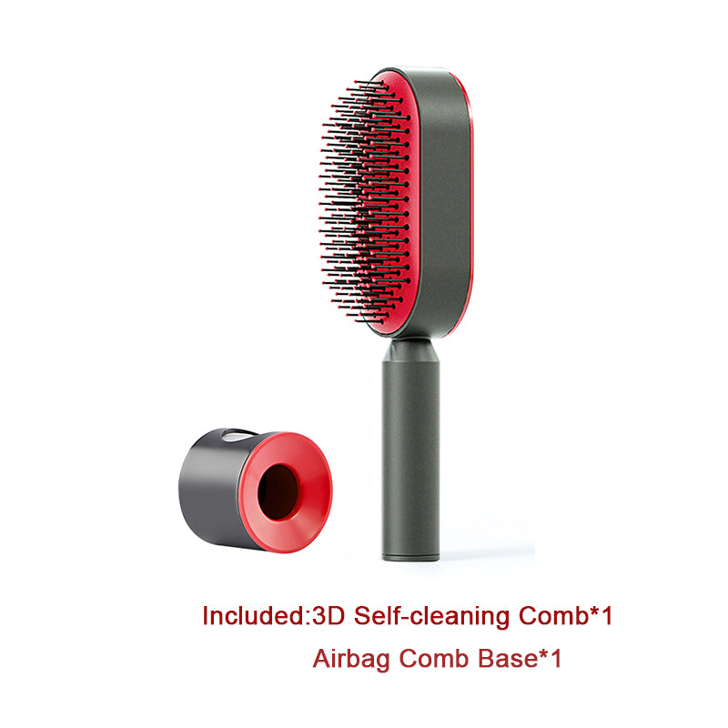 Self Cleaning Hair Brush with Massage Scalp Comb Anti-Static effect Hairbrush