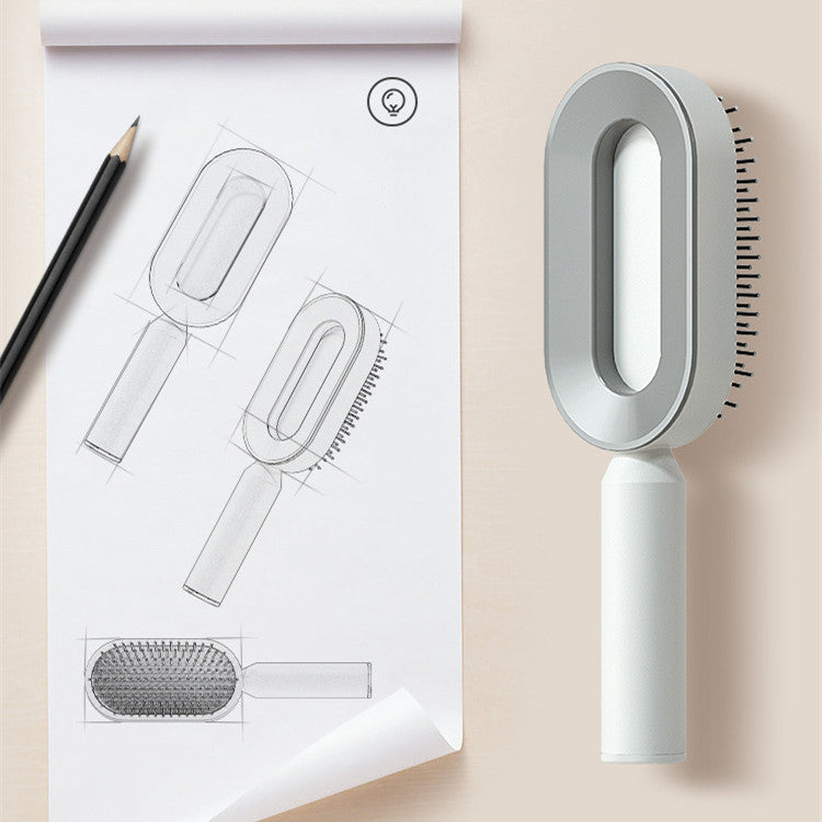 Self Cleaning Hair Brush with Massage Scalp Comb Anti-Static effect Hairbrush