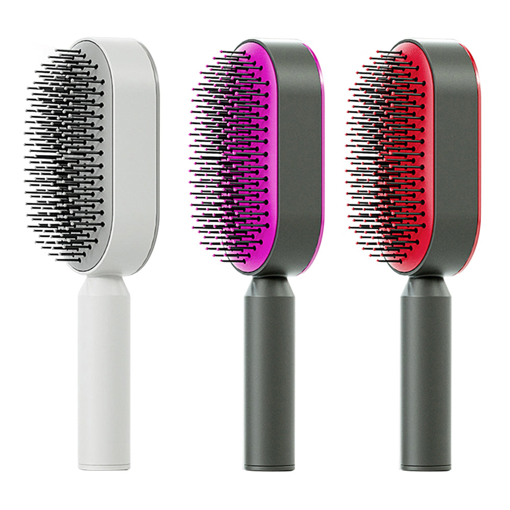 Self Cleaning Hair Brush with Massage Scalp Comb Anti-Static effect Hairbrush