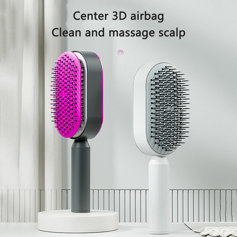 Self Cleaning Hair Brush with Massage Scalp Comb Anti-Static effect Hairbrush