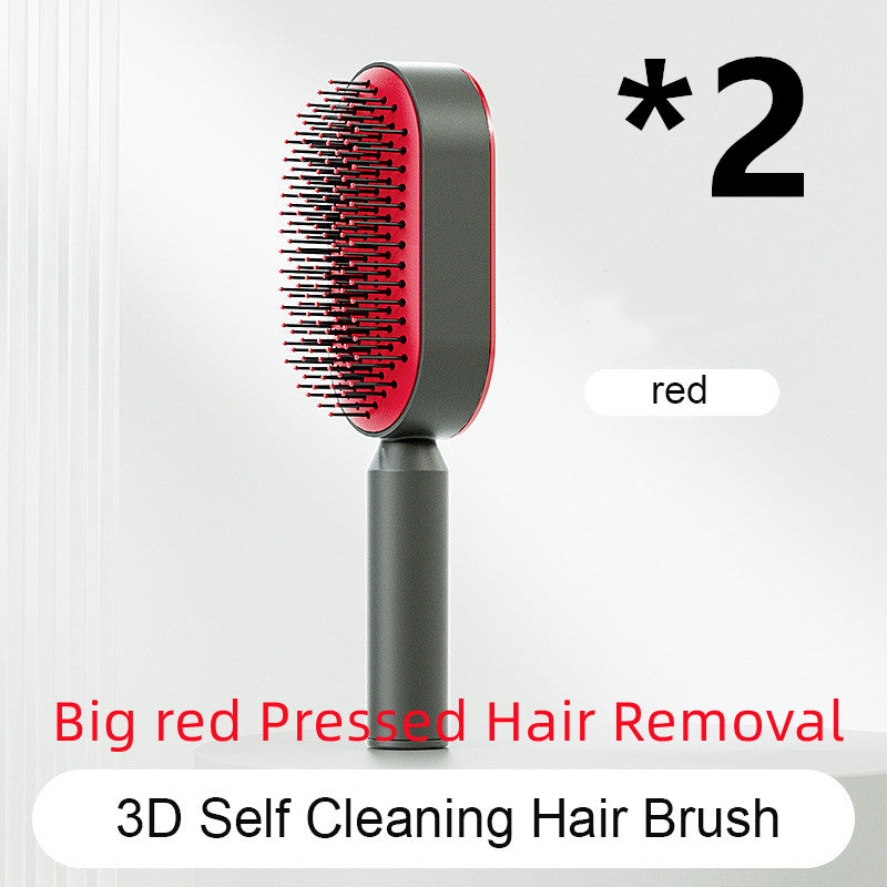 Self Cleaning Hair Brush with Massage Scalp Comb Anti-Static effect Hairbrush