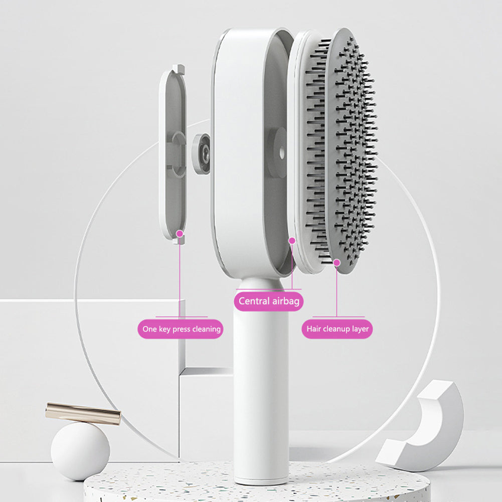 Self Cleaning Hair Brush with Massage Scalp Comb Anti-Static effect Hairbrush