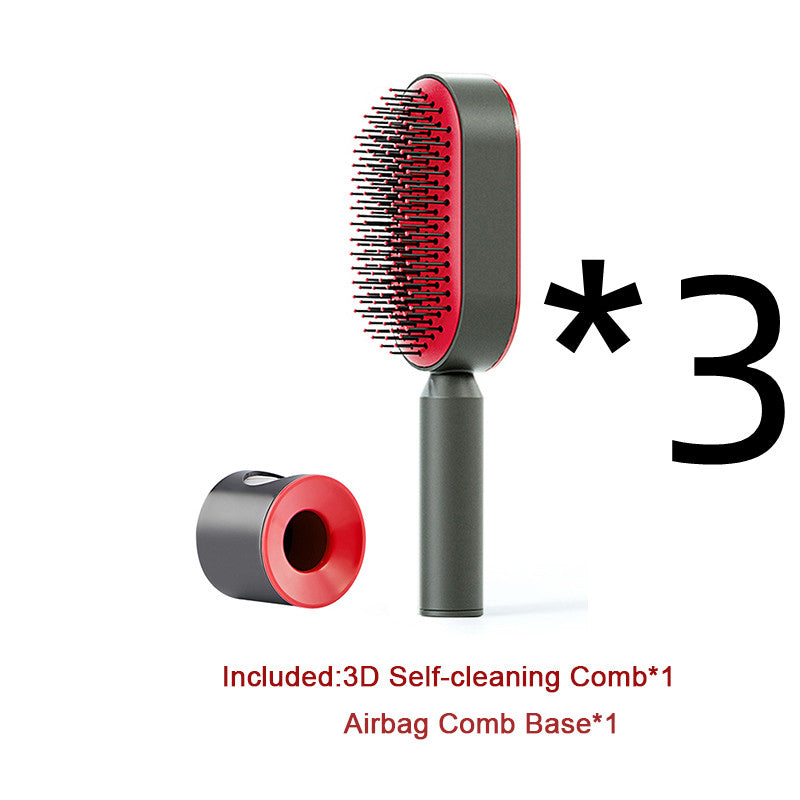 Self Cleaning Hair Brush with Massage Scalp Comb Anti-Static effect Hairbrush