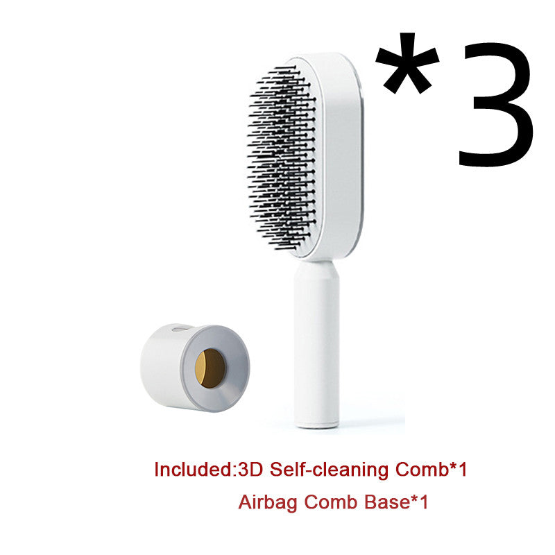 Self Cleaning Hair Brush with Massage Scalp Comb Anti-Static effect Hairbrush