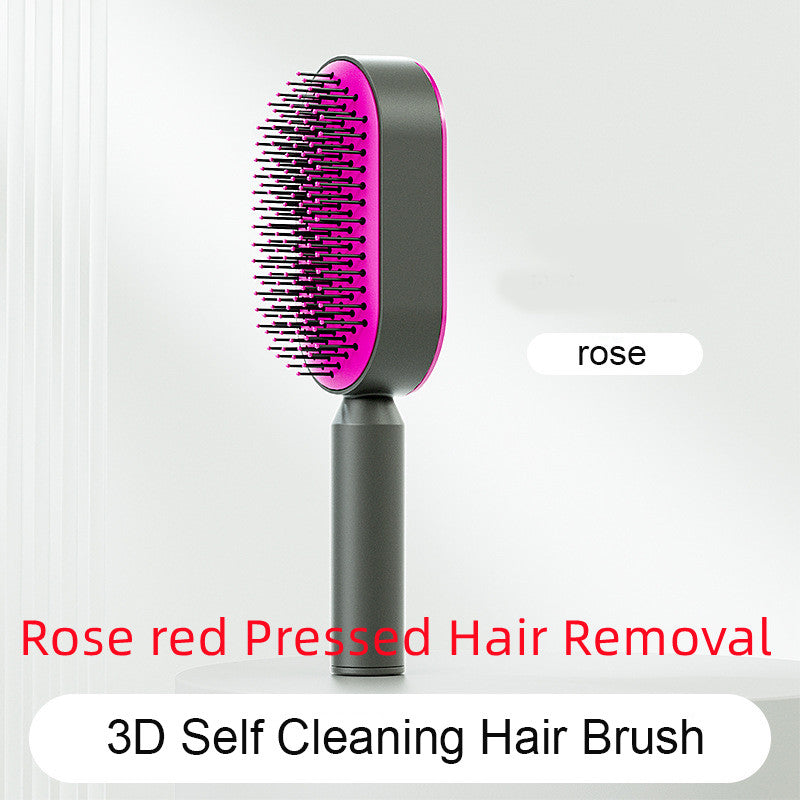 Self Cleaning Hair Brush with Massage Scalp Comb Anti-Static effect Hairbrush